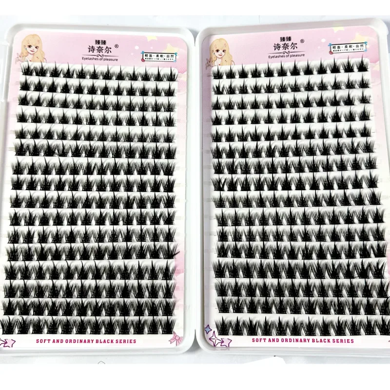 32Rows Fox Eye Manga Gugusan Bulu Mata Kucing Bulu Mata Individu Bulu Mata Individu Penampilan Semulajadi DIY Bulu Mata Lanjutan Jumlah Kluster Bulu Mata