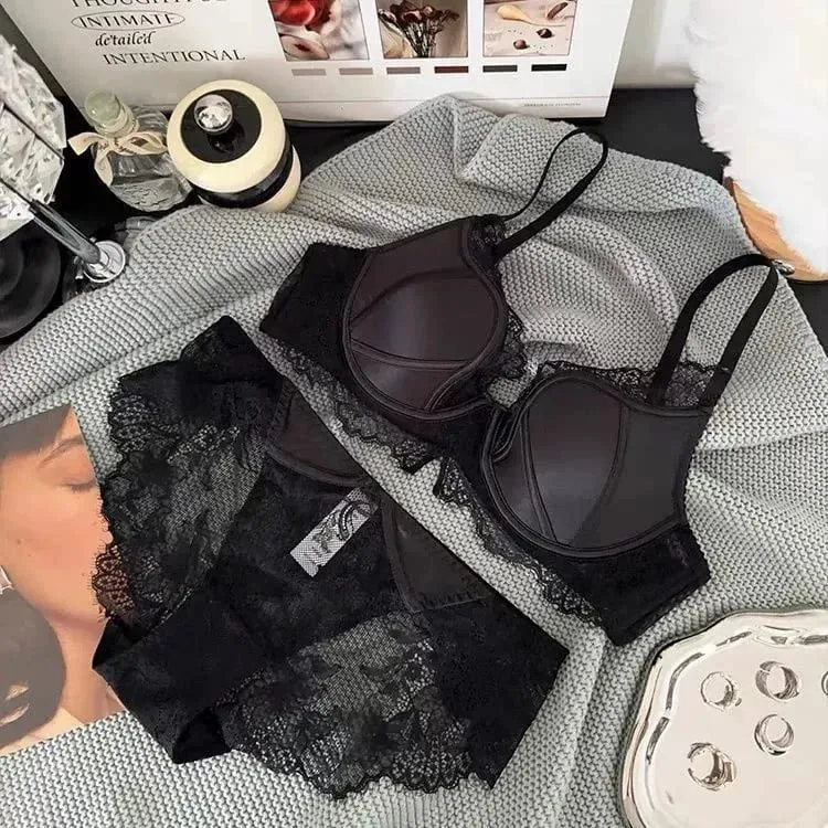 Black Purple French Lace Lingerie Full Bust Minimizer Bra Reduce Breast Size Lift Shape Prevent Sagging Sexy Push Up S-XL 32-38