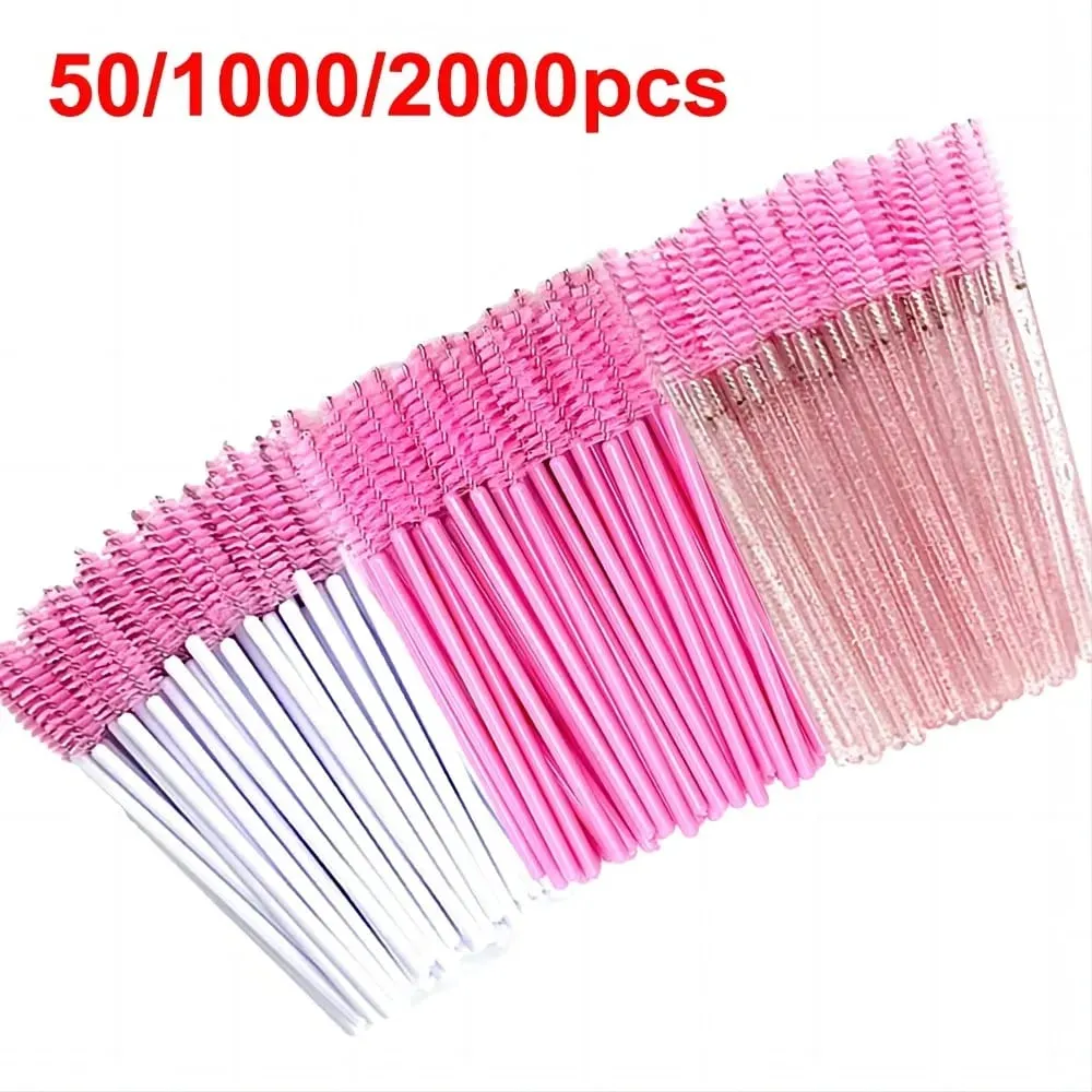Wholesale 50/1000/2000pcs Spoolies Brushes Applicator Makeup Tools Eyelash Brush Mascara Wands Wholesale Eyebrow Lash Cleaning