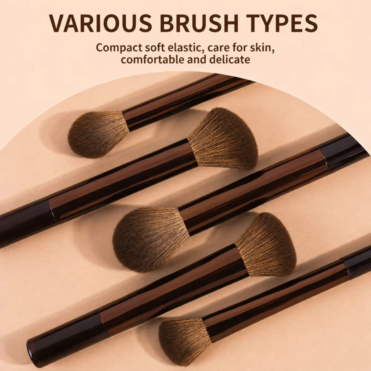 Makeup Brush Set - 18pcs High-Value Multi-Functional - Including 15 Makeup Brushes + 2 Powder Puffs + Makeup Bag - Travel-Friend — image 5