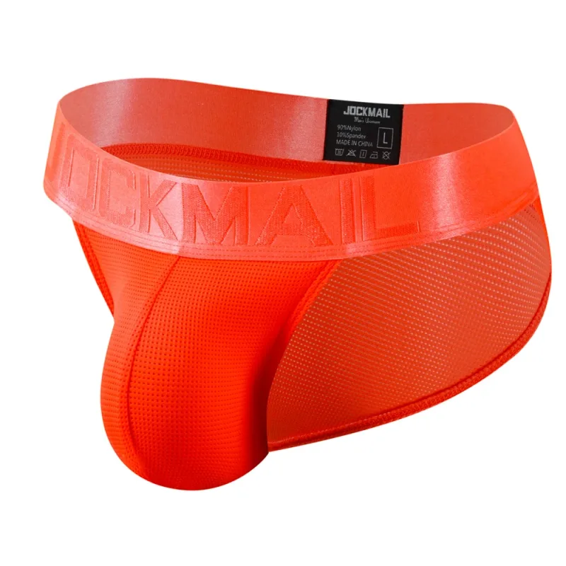 Jockmail Mans Underwear Gay Brief Nylon Mesh Sexy Low Waist Ropa Interior Hombre Letter Embroidery Sissy Panties Male Lingerie — image 70