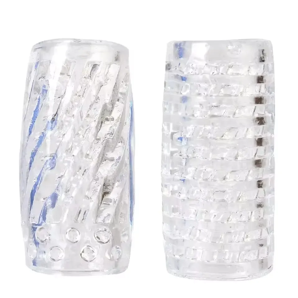 Transparent Masturbation for Men Pleasent Aircraft Cup Device Soft Pocket Vaginal Sleeve Training Adult Blowjob Sex Toy for Male
