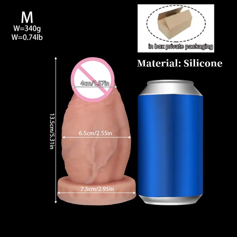 Nuevo realista, grande, enorme, grueso, consolador Anal, tapón Anal, gigante, grande, suave, de silicona, tapón Anal, expansor, entrenamiento, juguetes sexuales para adultos para mujeres