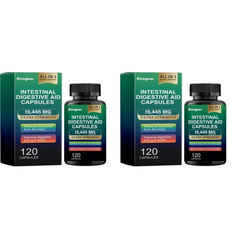 Googeer Intestinal Digestive Aid Capsules Fish Oil Extract Supports Digestion and Gut Health Supports Immunity 120 Capsules