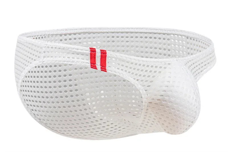 Mannen Slips Zomer Ademende Gaten Ondergoed U Bolle Dunne Lage Taille Heren Ondergoed Slips Slip Onderbroek Calzoncillos