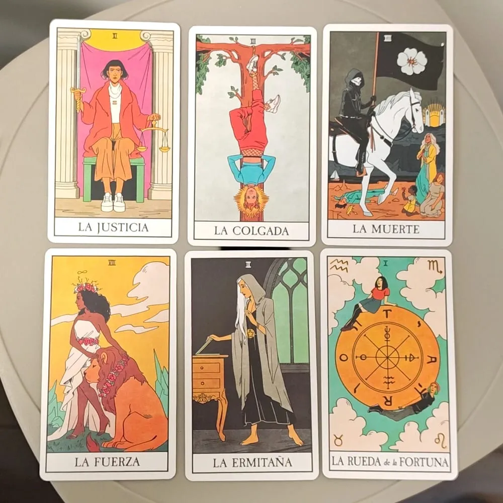 Modern Witch Tarot Deck in Spanish Language 10.3*6cm 78 Pcs Tarot Cards Combine with Diverse Bodies Up-to-the-minute Fashion — image 4