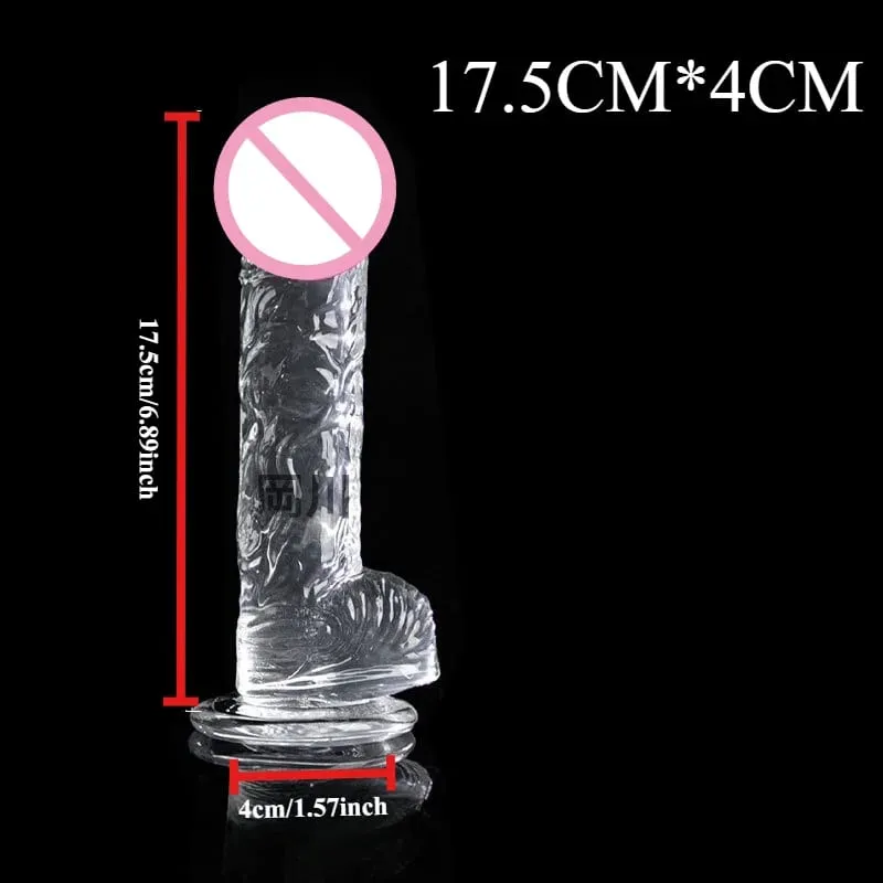 Transparent Soft Jelly Dildo Realistic Fake Dick Penis Sucker Butt Plug Sex Toys for Woman Men Vagina Anal Sex Toys