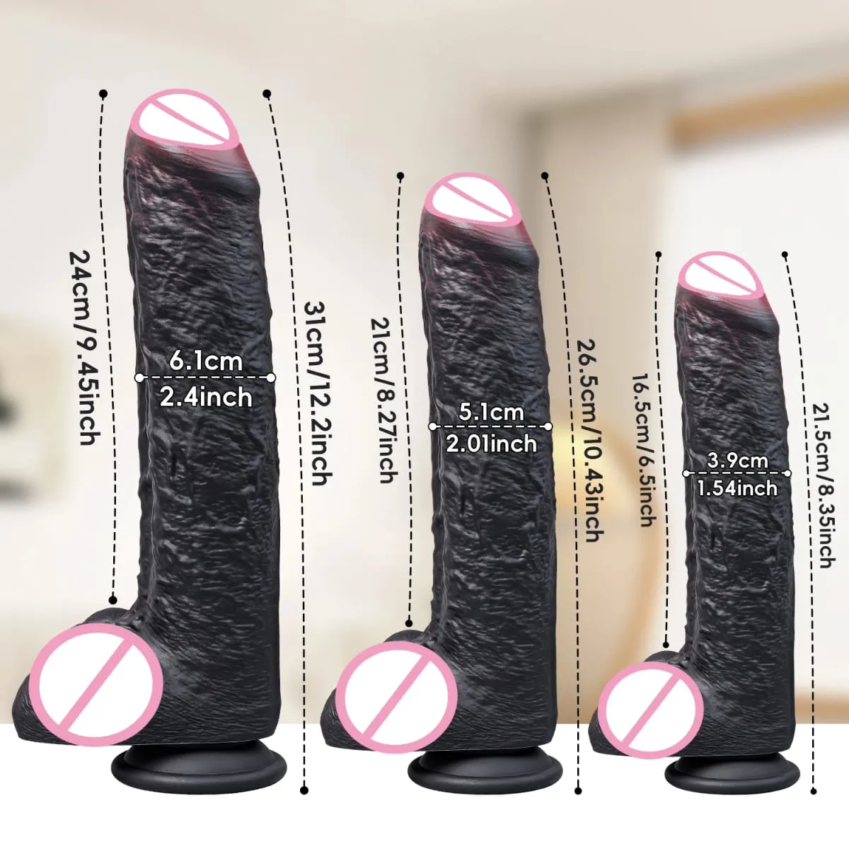 Spuer Bigger Realistic Dildos Silicone Layer Penis with Suction Cup Adult Sexy Toys for Woman Men Vagina Anal Massage Stimulator — image 3