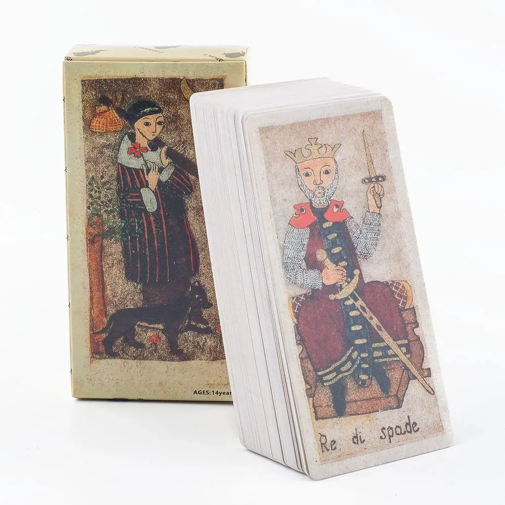 11*5.5cm 78-Card Deck Italian Hand-Painted Style Tarot Cards – La Corte Dei Tarocchi — image 2