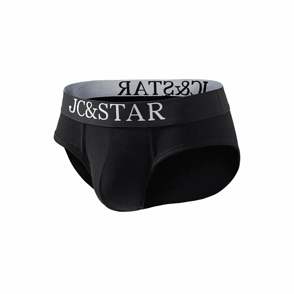 Cuecas masculinas atléticas com design de corte alto, cuecas de algodão com nervuras, conforto esportivo para homens, biquíni deslizante, tanga