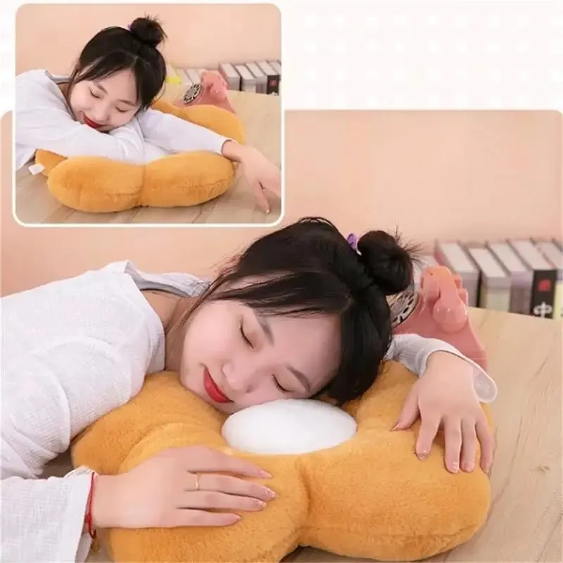 Practical 35cm Kawaii Colorful Flower Plush Pillow Cushion Soft Sunflower Plant Mat Stuffed Sofa Bed Sleeping Back Decor Gifts — image 3