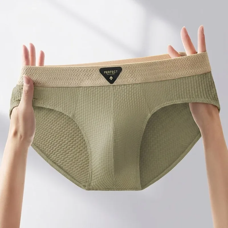 1Pcs Briefs Men Underwear Sexy Lingerie Male Panties Nylon Solid Underpants Breathable Cueca Causal Calcinha Wholesale Lots