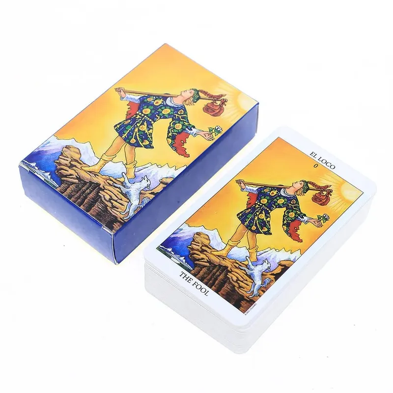 Tarocchi Rider Waite Tarocchi Gioco da tavolo Divinazione Carte Oracle Russo Spagnolo Versione inglese per principianti Gioco di società Giocattolo