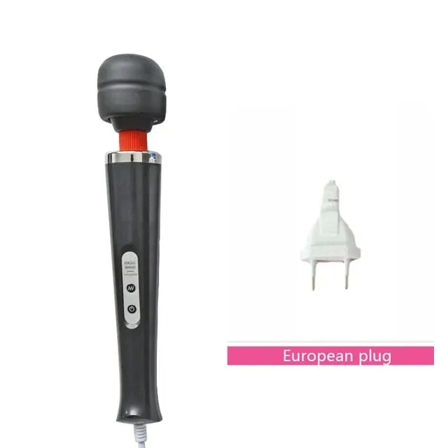 成人性玩具 AV 振動器強力魔棒 G 點刺激按摩器陰蒂振動器性玩具女性自慰黑狼新款 10 速魔棒按摩器大魔棒按摩棒 AV 振動器性感陰蒂女性性玩具歐元