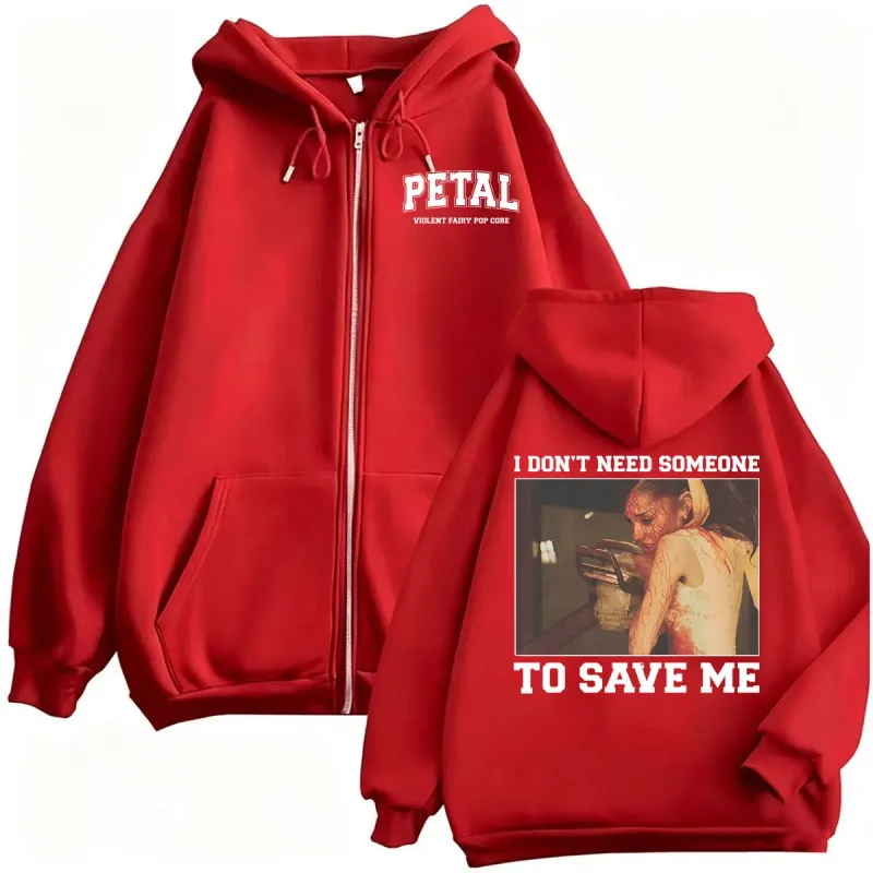 Ariana Grande Petal Core I Don’t Need Someone To Save Jacket Sweatshirts Coats Men Women Casual Cozy High Quality Zipper Hoodies — image 9