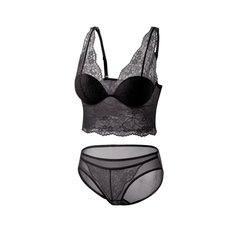 Birdtree Silk Lining Women's Elegant Bra Brief Set Soft Wireless Lace Breathable Bralette 2026 Summer New Underwear A65325JF