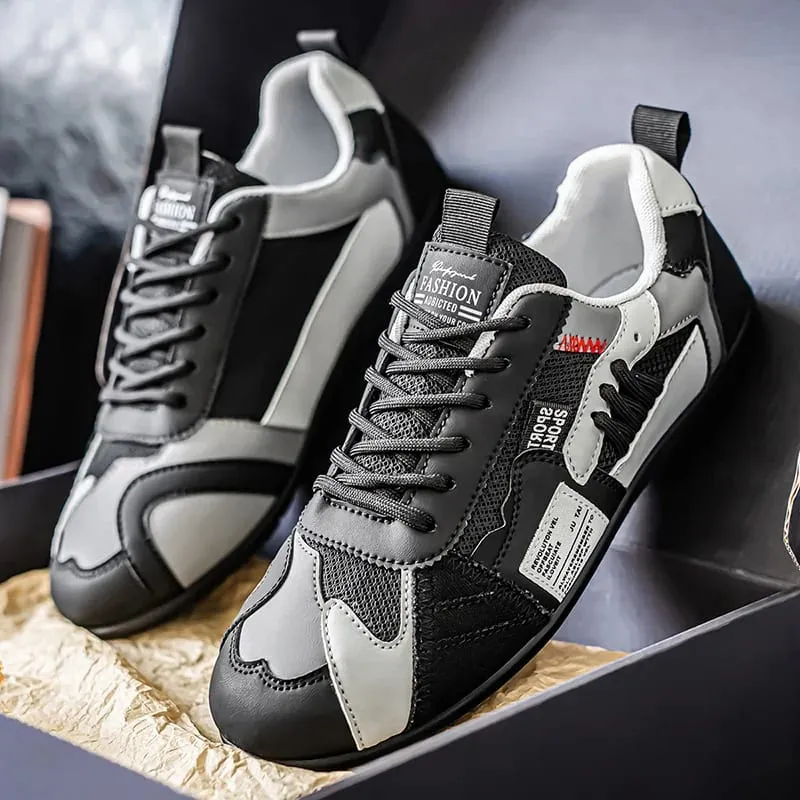 Men's Trendy Black and Gray Color-Blocked Mesh Breathable Casual Sports Shoes Summer Thin Retro Forrest Gump Shoes Lightweight Soft-Soled Shock-Absorbing Non-Slip Versatile Wear-Resistant Men's Shoes — image 5