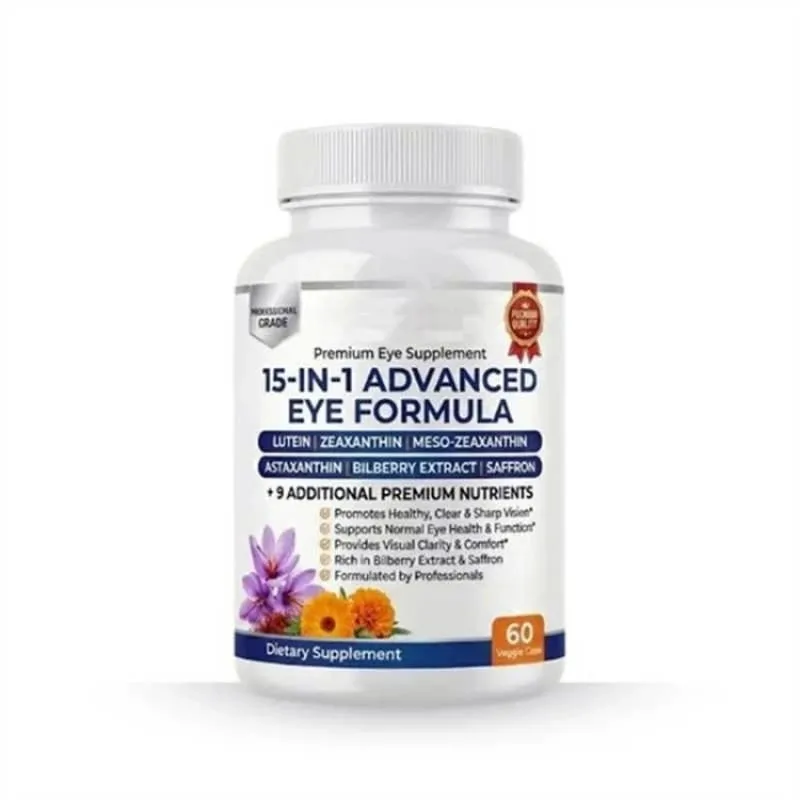15-in-1 Advanced Eye Formula Supplement with Lutein Zeaxanthin Bilberry& Premium Nutrients Supports Healthy Vision 60Veggie Caps — image 8