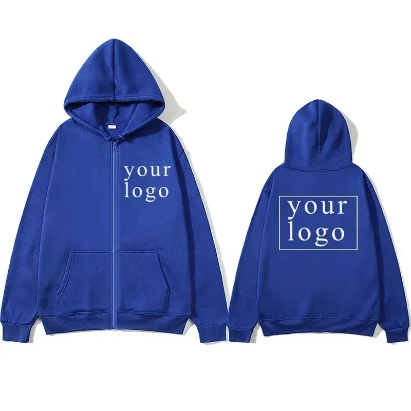 Sweat à capuche pour hommes et femmes, cardigan à fermeture éclair, nouvelle mode, votre propre Design, Logo/image de marque, personnalisé partout, 2025