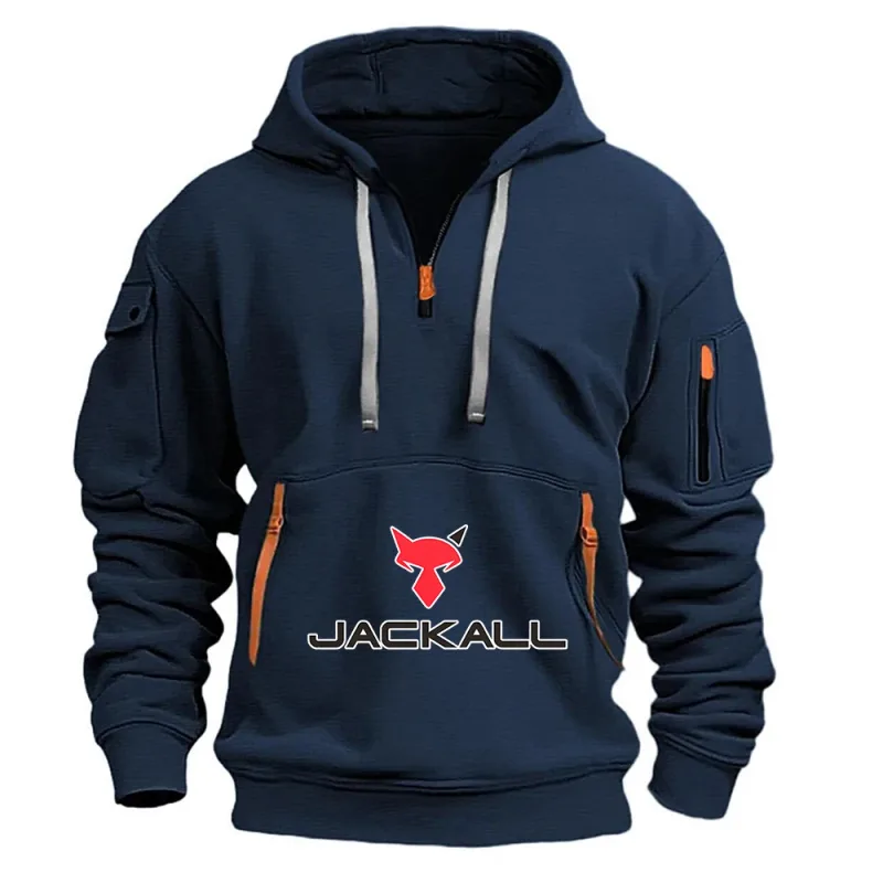 Jackall Lures Logo New Men's Keep Hoodies Streetwear Jacket Long Sleeve Sweatshirts Zipper Hooded Pullover — image 3