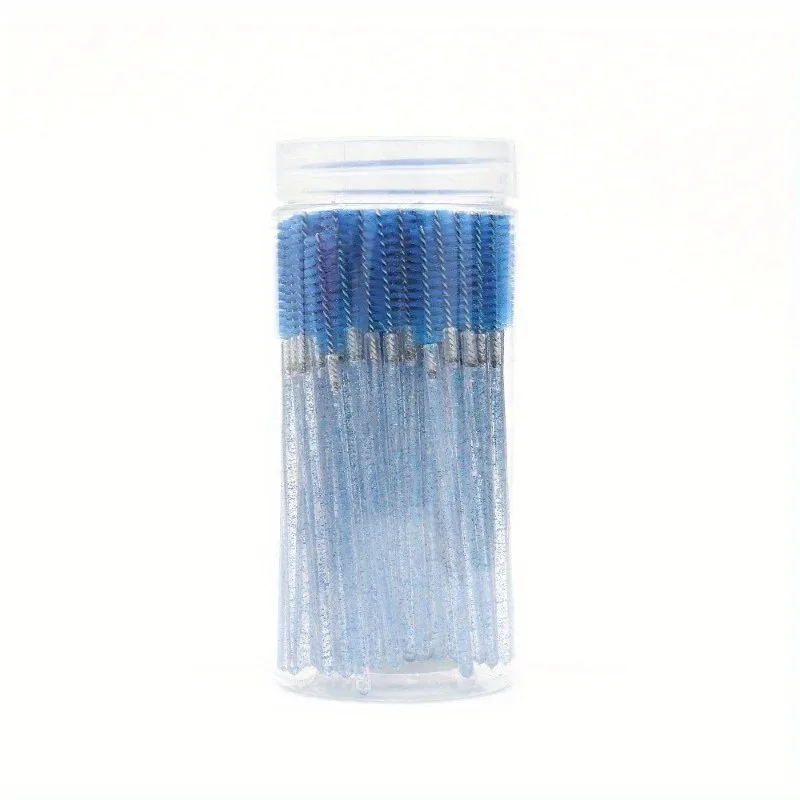 50pcs Disposable Mascara Wand Eyelash Brush Crystal Eyebrow Shaper Brush For Eyelash Extension Makeup Brushes Applicators