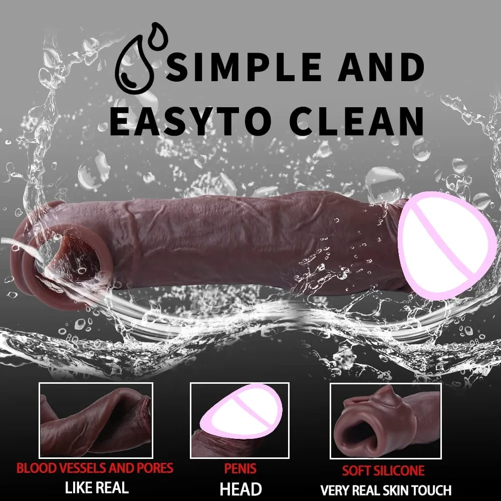 manggas para sa paninigas na Pagsasanay ng ari ng lalaki Sexy na may sapat na gulang na lalaki silikon ari ng lalaki manggas titi singsing extender male sex toy dildo titi