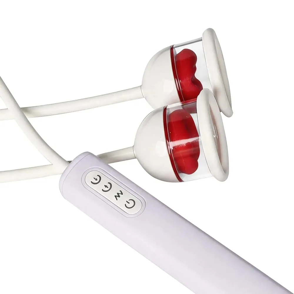 Portable Nipple Licking Sucking Vibrator 10 Frequency Breast Massager Clitoral Bite Vibrating Sex Toy for Female Masturbation — image 1