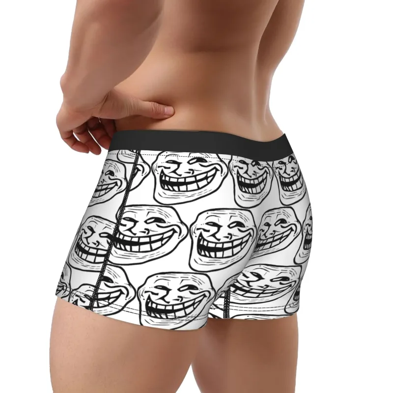 Rage Comic Trollfac Trunk Funny Anime Pouch Underwear Hot Sale Corak Boxer Brief Selesa Lelaki Seluar Dalam Plus Saiz — image 4