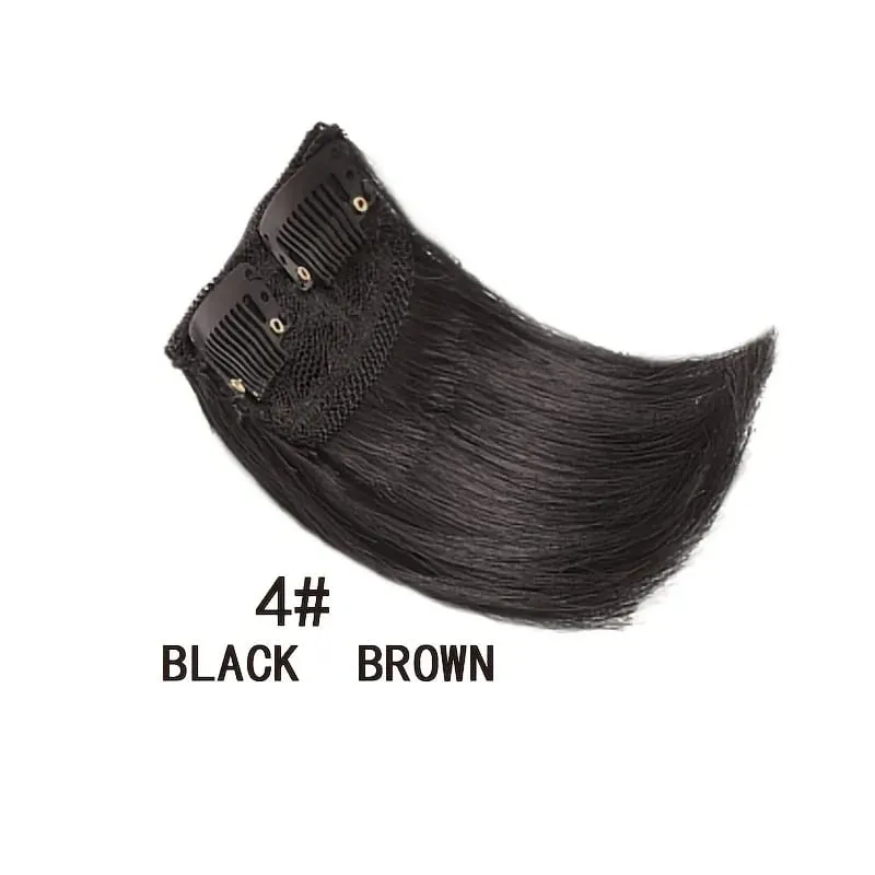 Synthetic 10cm Clip In Hair Extensions Short Straight Topper Invisible Seamless Side Cover Hairpiece Natural Volume Easy Wear — image 11