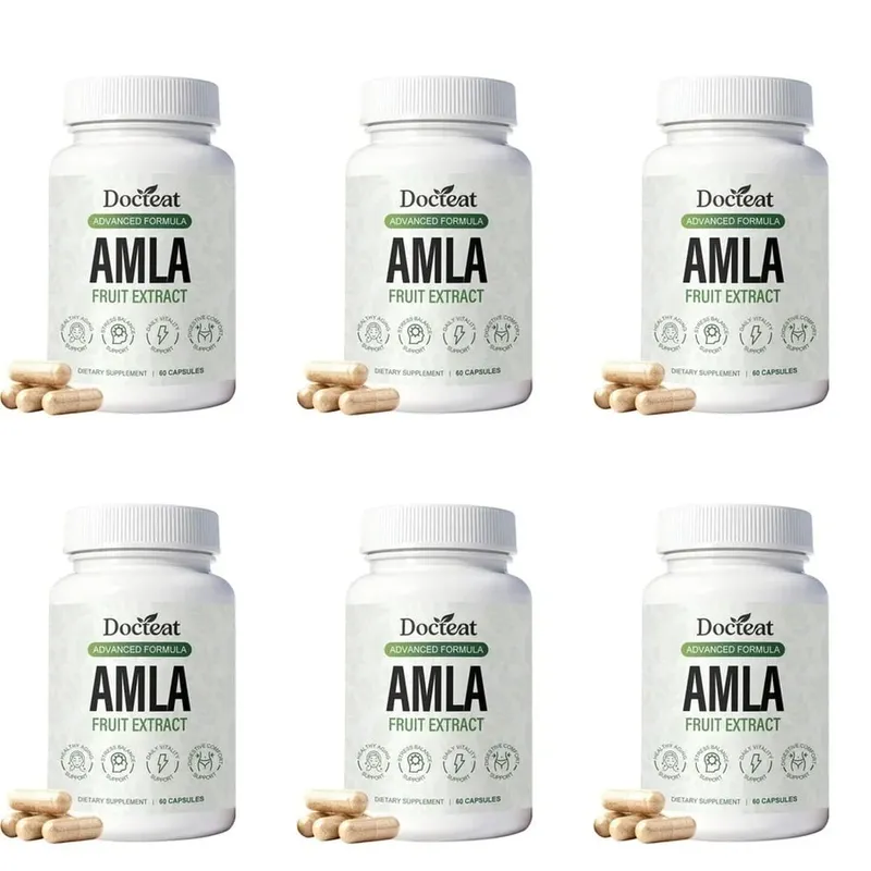 Docteat Amla Fruit Extract Capsules for Immune Support and Skin Health with Vitamin C Vitamin B3 CoQ10 and PQQ 60 Capsules — image 12