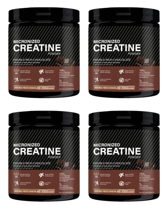 Creatine Monohydrate Powder 10.6 OZ Chocolate Flavor Sports Nutrition Support Athletic Performance Post‑Workout Muscle Recovery