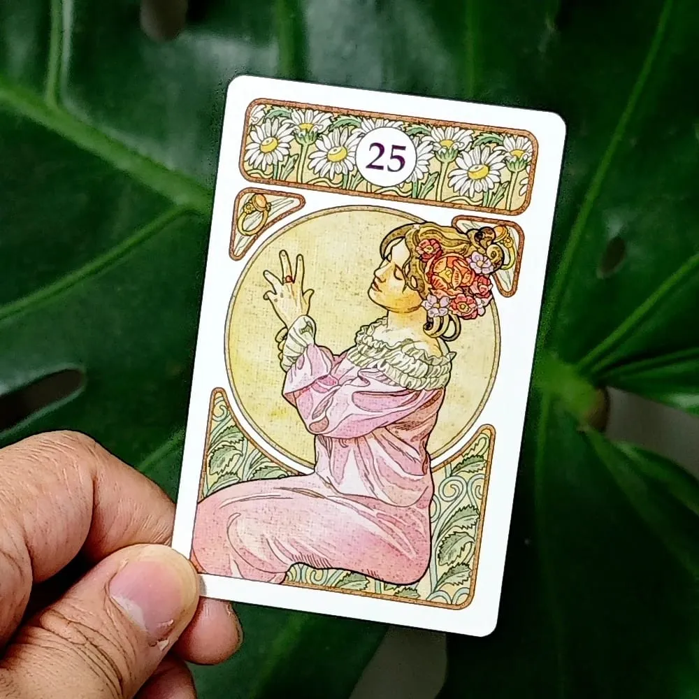 Art Nouveau Lenormand Deck Oracle 9*6cm 36 Pcs Lenormand Cards In Perfect Art Nouveau Style — image 6