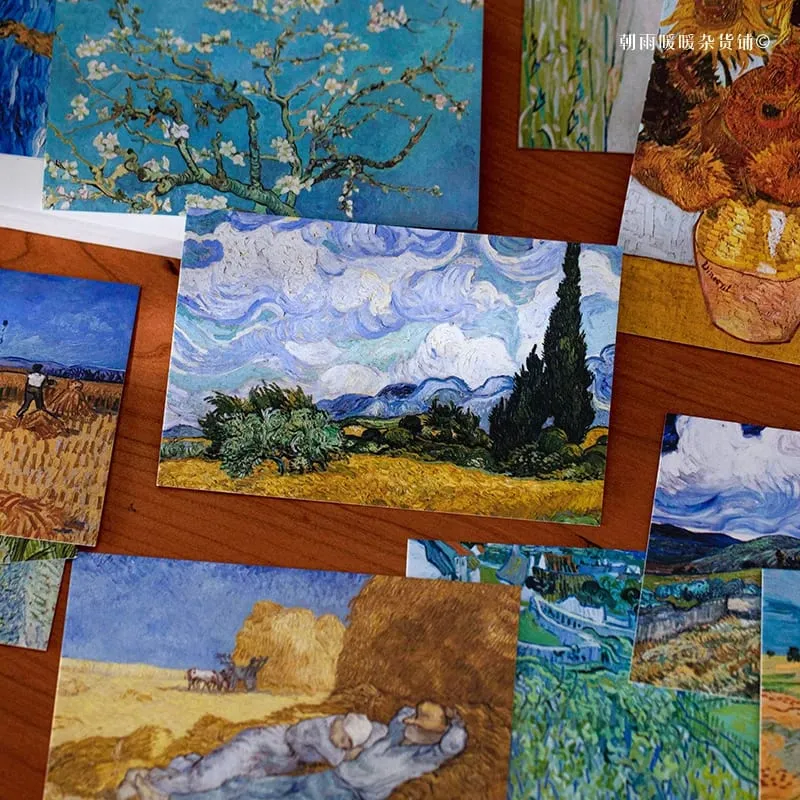 Chaoyu 30 Van Gogh Oil Painting Postcards High-End Vintage Artistic Wall Decoration Cards Ins Birthday Gift — image 1