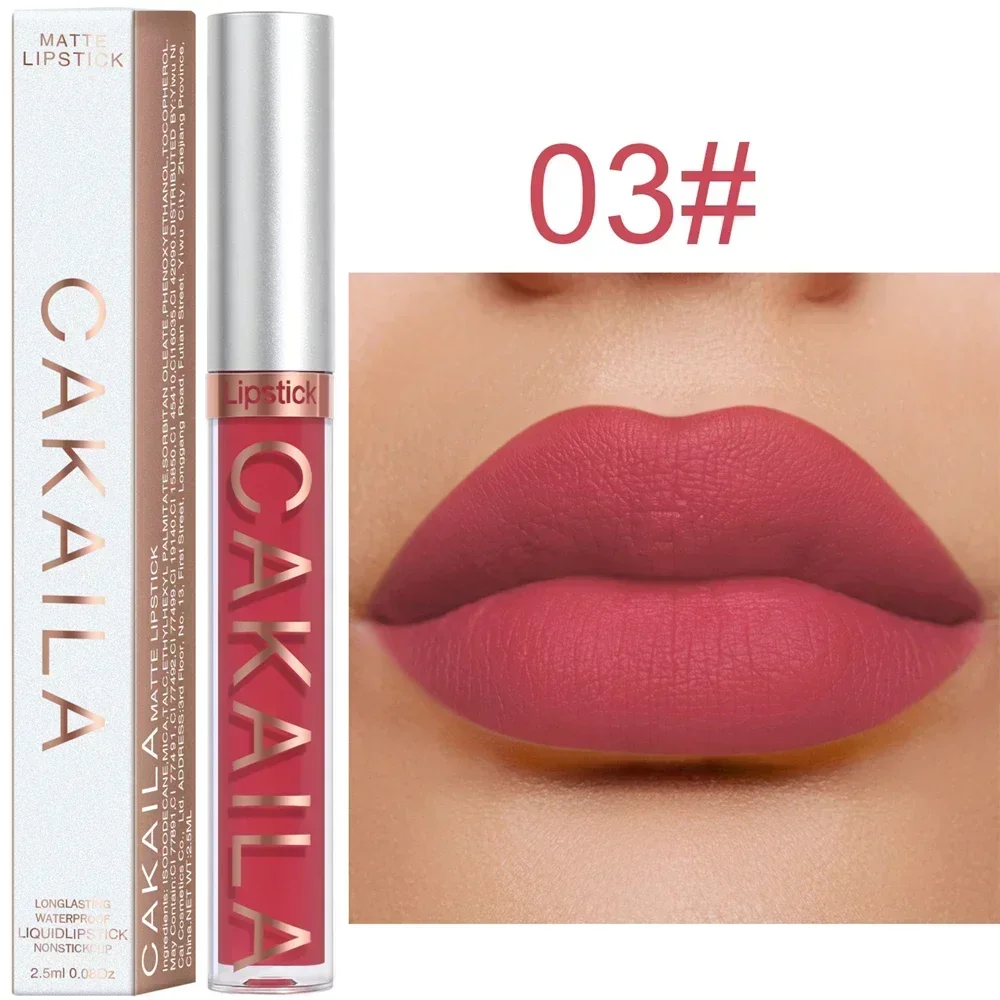 Batom líquido fosco de veludo, longa duração, sedoso e suave, não é fácil de desbotar, brilho labial, maquiagem sexy para mulheres, matiz labial