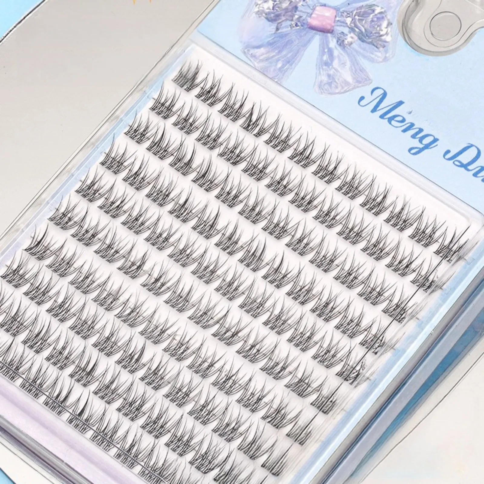 Ultra-Light Natural Long Fish Tail Cluster Lashes Manga Cat Eye Fluffy Extension Portable Travel Daily Makeup Kit — image 3