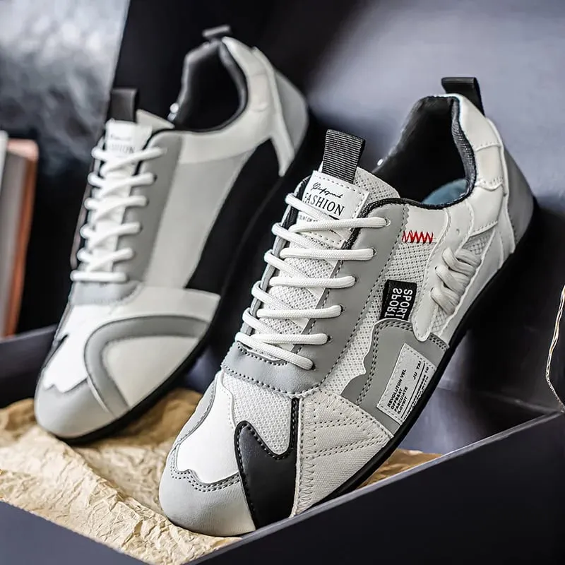 Men's Trendy Black and Gray Color-Blocked Mesh Breathable Casual Sports Shoes Summer Thin Retro Forrest Gump Shoes Lightweight Soft-Soled Shock-Absorbing Non-Slip Versatile Wear-Resistant Men's Shoes — image 4