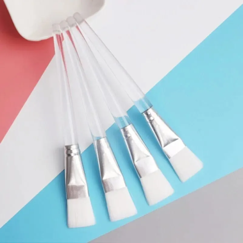 4pcs Facial Mask Brush Transparent Face Mask Brush Cosmetic Makeup Brushes Tools for Facial Mask Eye Mask Application and DIY — image 1