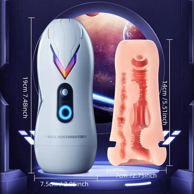 Male Masturbator Cup Soft Silicone Pocket Pussy Real Vagina Anus 2 in 1 Vacuum Suction Endurance Trainer Adult Sex Toys for Men