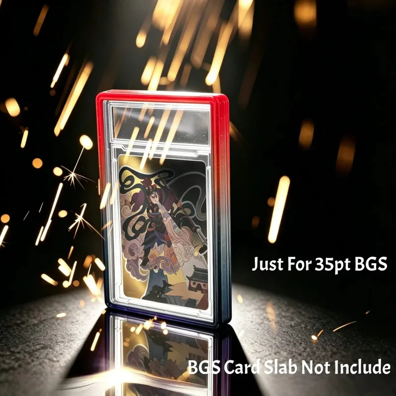Glitter TPU Slab Bumper Guard Case Holder Protective Skin Display Sleeves with Clear Back for BGS 35PT Graded Trading Card
