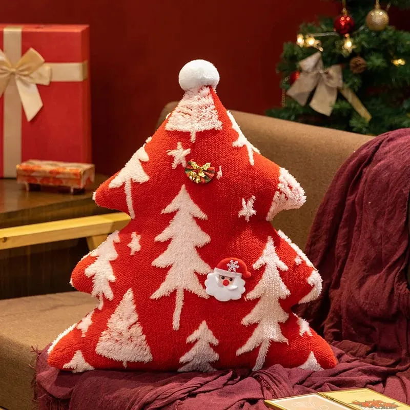 1PC Christmas Tree Stuffed Throw Pillow Sofa Cushion Home Christmas Party Winter Decor Gift — image 8