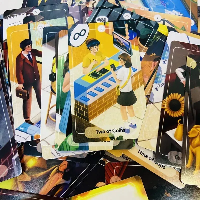 78 berättelser Tarotkort En 79 korts tarotlek Engelsk version Fortune Telling Divination Deck Game For Family Party Women