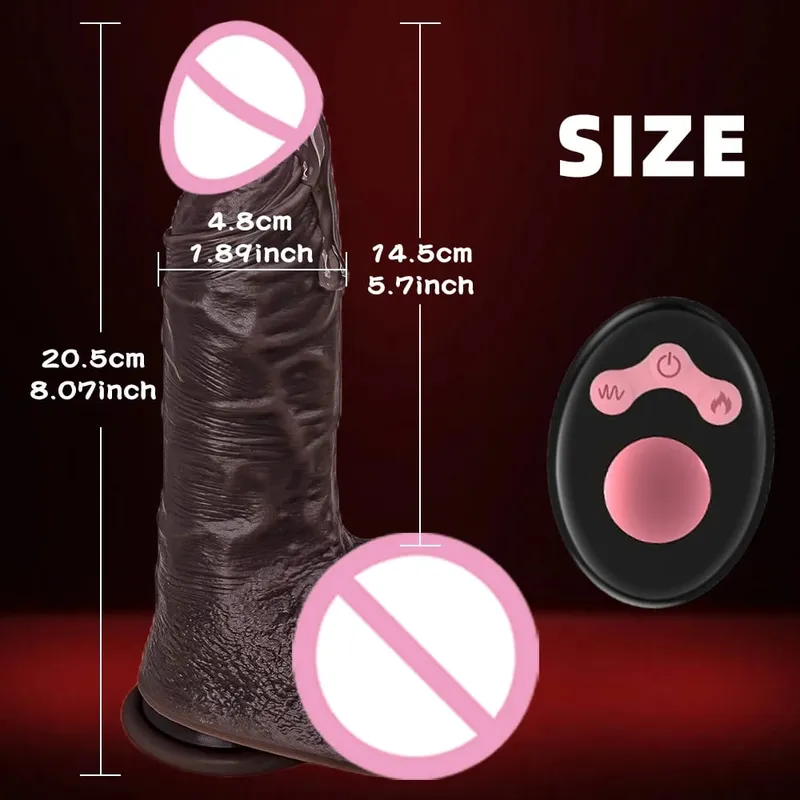 Vibrator Dildo Xxl Realistic Big Cock Telescopic Heated Spinning Penis Expansion Vibratory Massager Female Couple Sex Toys 18 — image 15