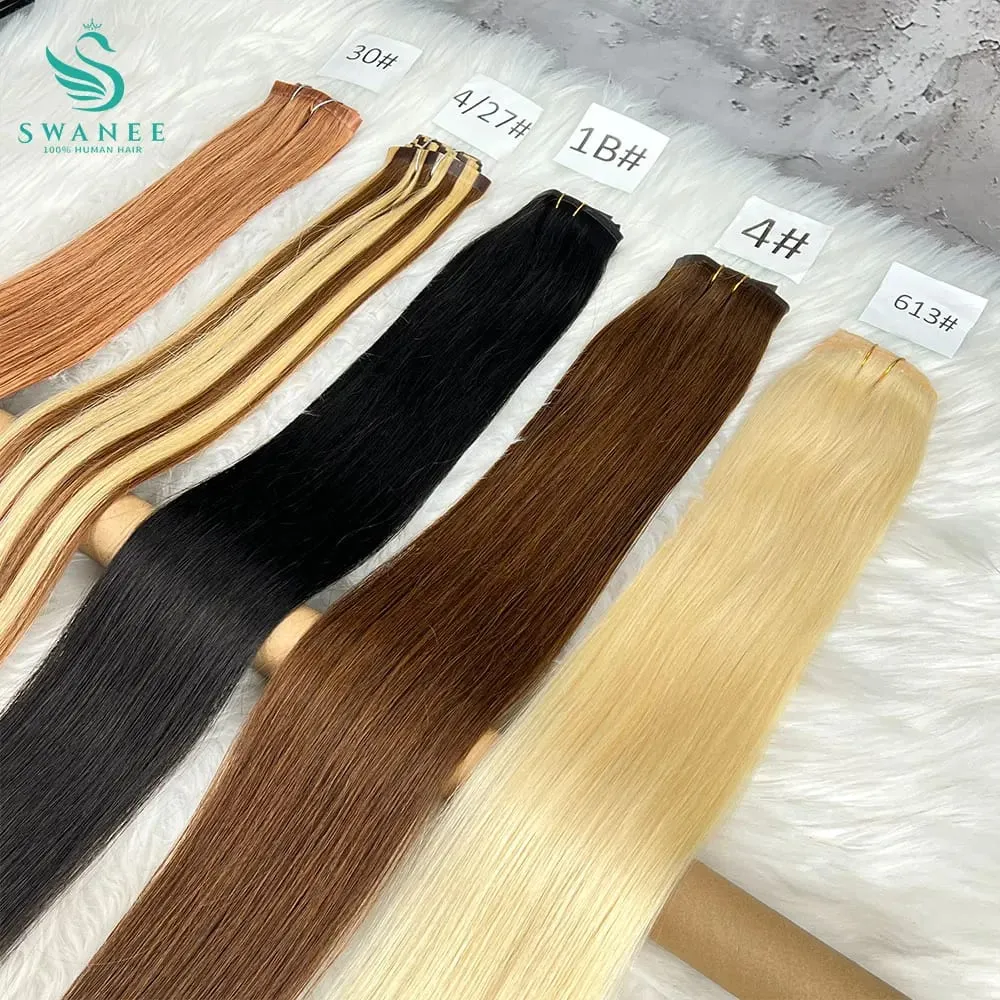 Clip in Hair Extensions Real Natural Hair Virgin Straight Set 7 Pcs/Set Vietnamese Clip in Human Hair Extensions — image 5