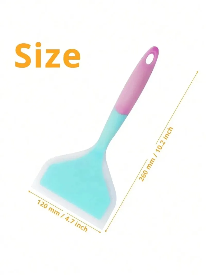 Silicone Spatula Household Egg Roll Spatula Heat-Resistant Non Stick Cooking Beef Meat Pancakes Kitchen Scrape Wide Pizza Shovel — image 7