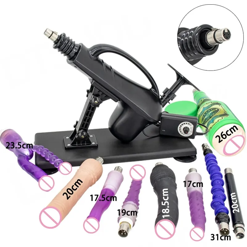 Automatic Sexual Machine 3XLR Dildo Attachments Female Masturbation Vibrator Massage Gun Sex Toys for Men Couples Adult Products
