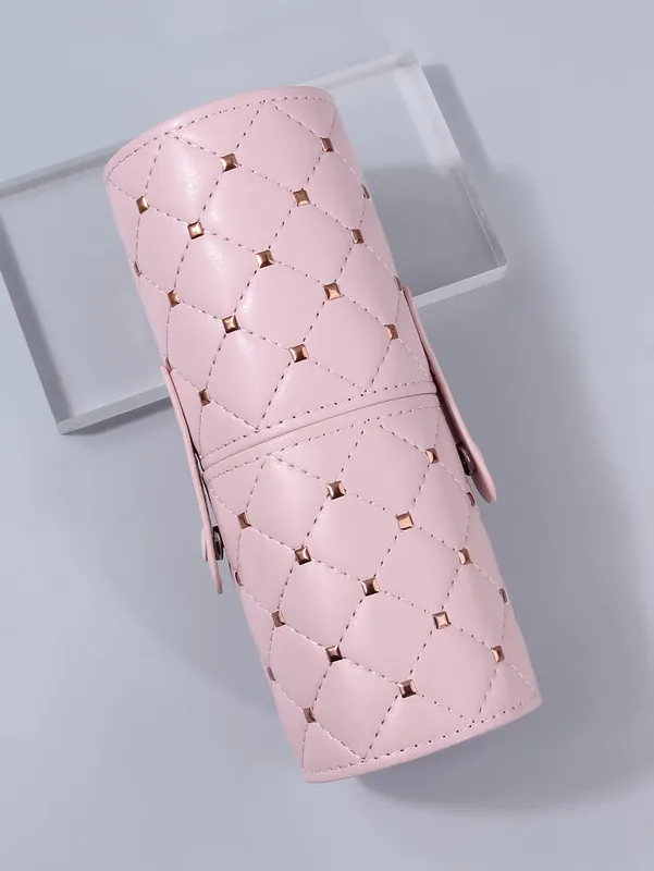 Rivet Cosmetic Storage Bags Waterproof Makeup Brushes Case Women Bag Portable Travel Brush Holder Pen Case Box