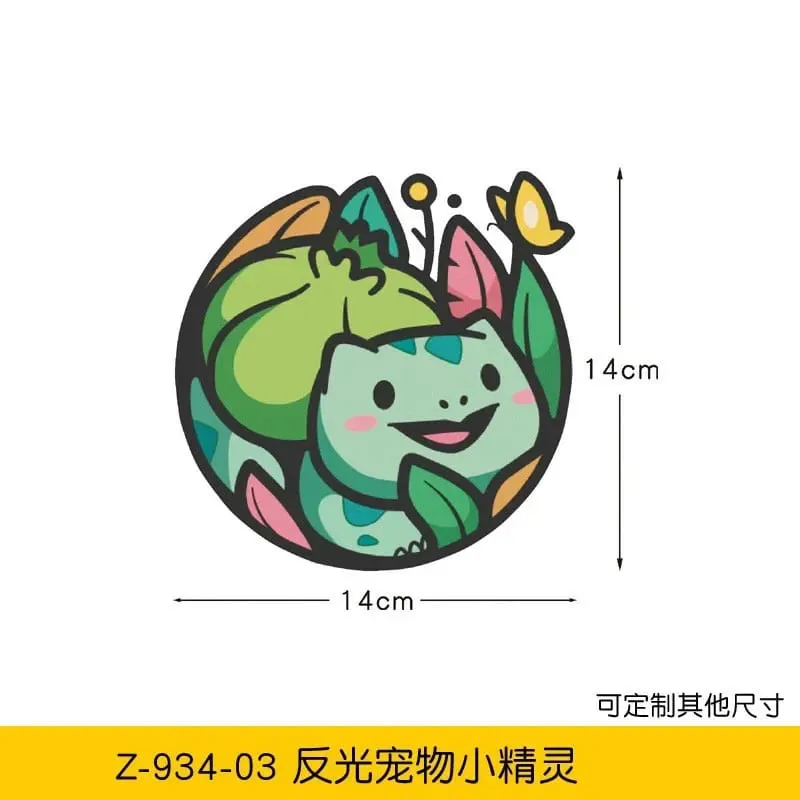 20 stile Pokemon bilklistermærker Anime figur Pikachu Gengar Eevee Charmander Sød tegneseriedukke Kreativt klistermærke Fødselsdagsgaver