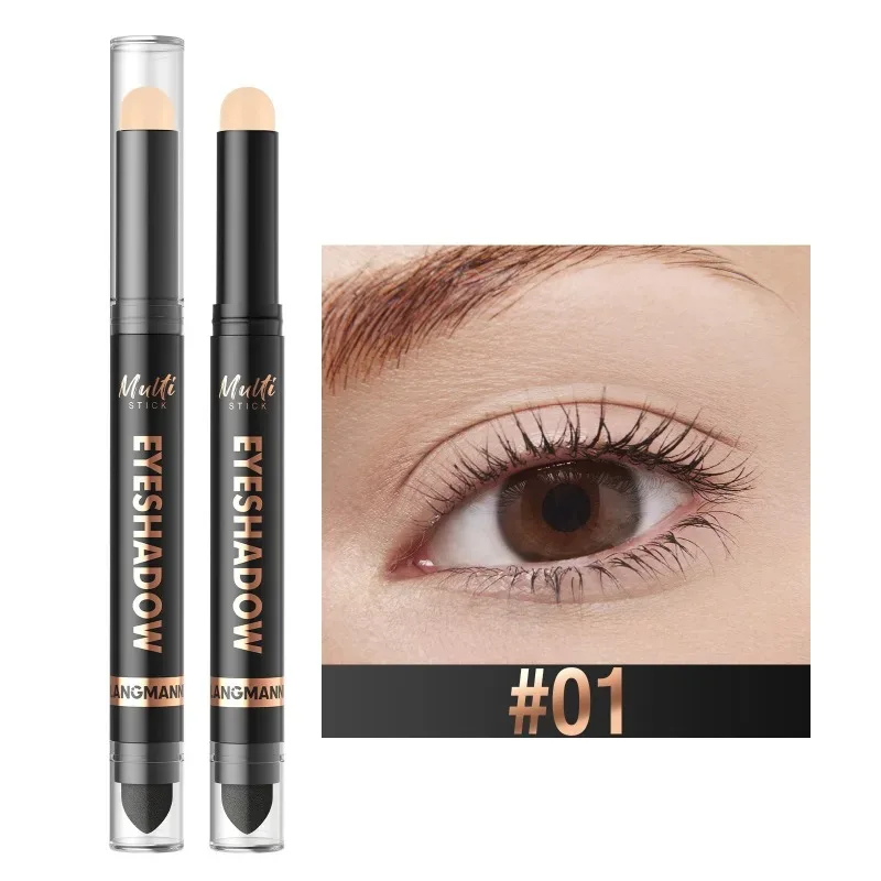 16 Colors Double Head Eyeshadow Stick Pearlescent Shimmer Brown High Waterproof Cream Eyes Shadow Pencil Long-Lasting Eye Makeup — image 20