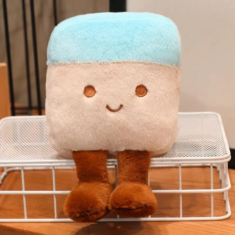 13/20cm Pencil Case Stationery Plush Humanoid Toy Stuffed Kawaii Eraser Ruler Doll Pendant with Loop Plushie Decor for Bag — image 11