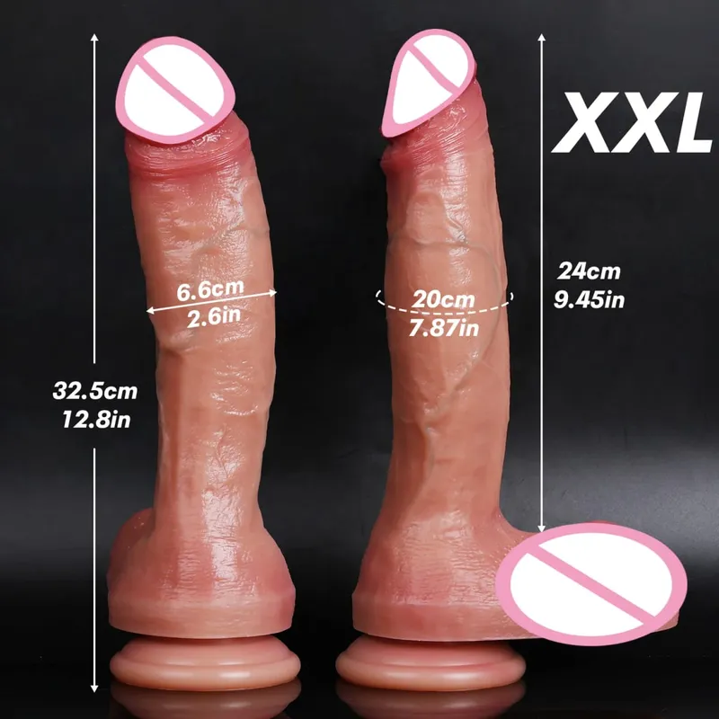 Oversized Soft Realistic Thick Dildo Gay Sex Toy for Women Suction Cup Big Dick Anal Plug Vaginal Masturbators Silicone Penis — image 10